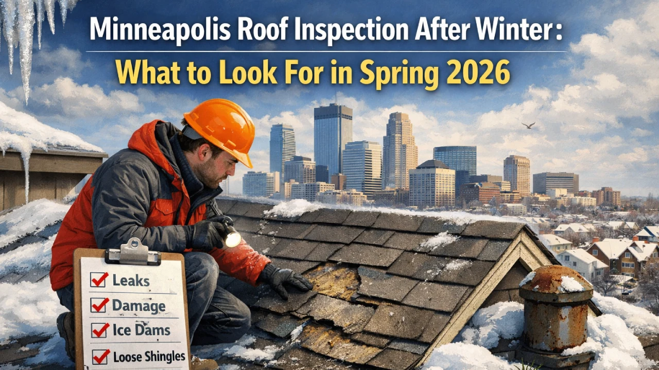 Minneapolis roof in spring — real Knutson project photo preferred